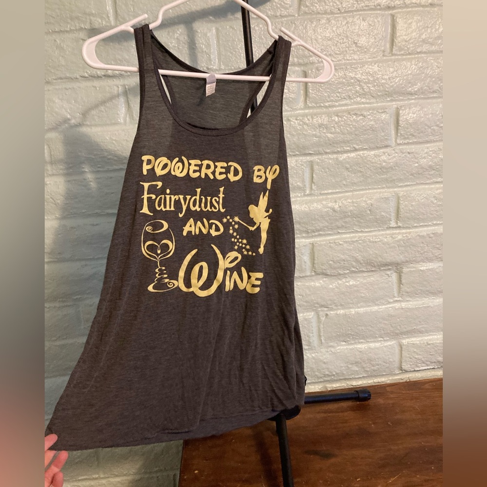 Powered By Fairy Dust and Wine Workout Tank Large
